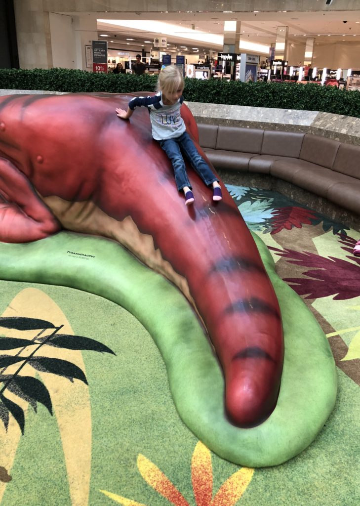 Cherry Creek Mall Denver Playground dino slide