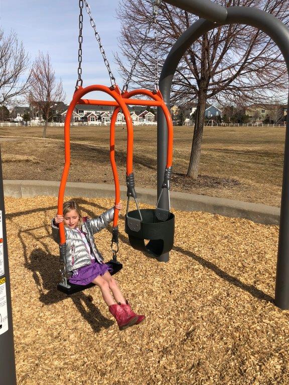 Expression swing at new park in Broomfield