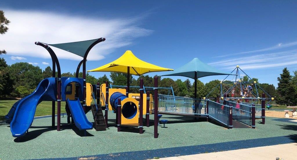 Blue and Yellow horizonal playground picture