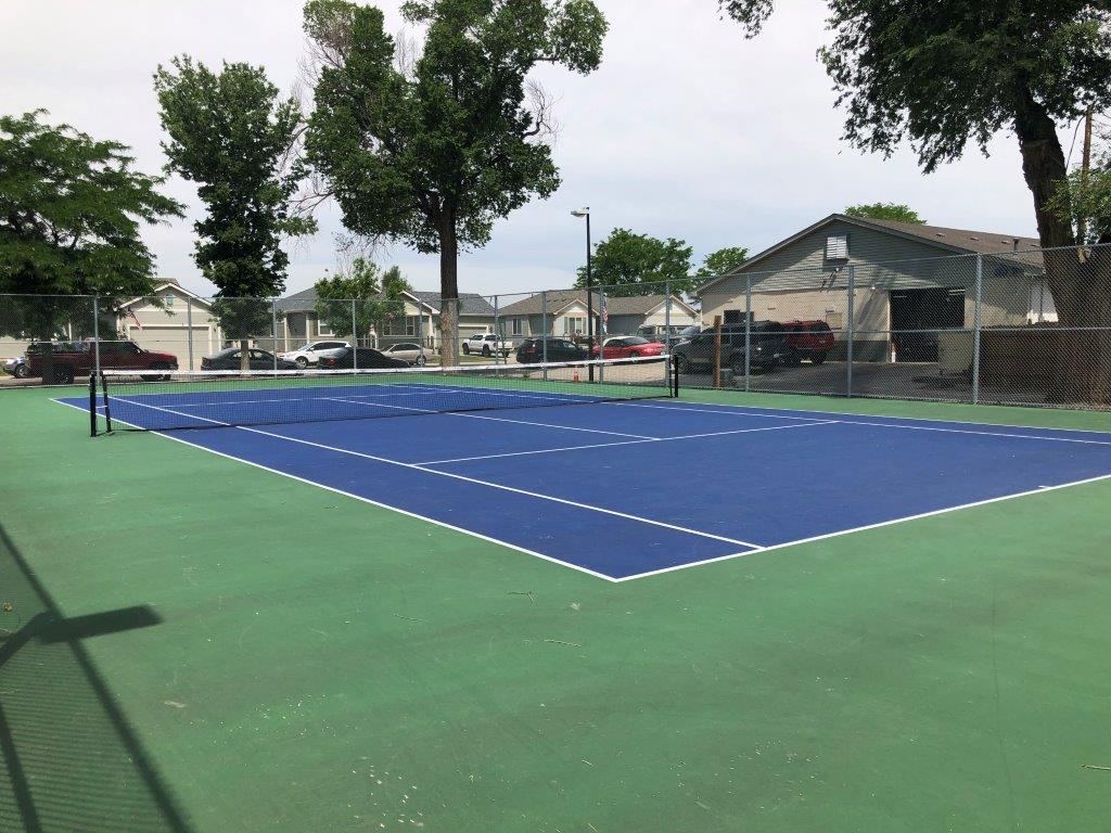 View of tennis court at Onorator park