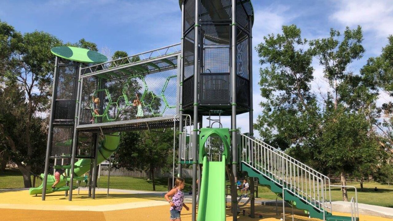 New Playground in Aurora at Hampden Run | Slides and Sunshine