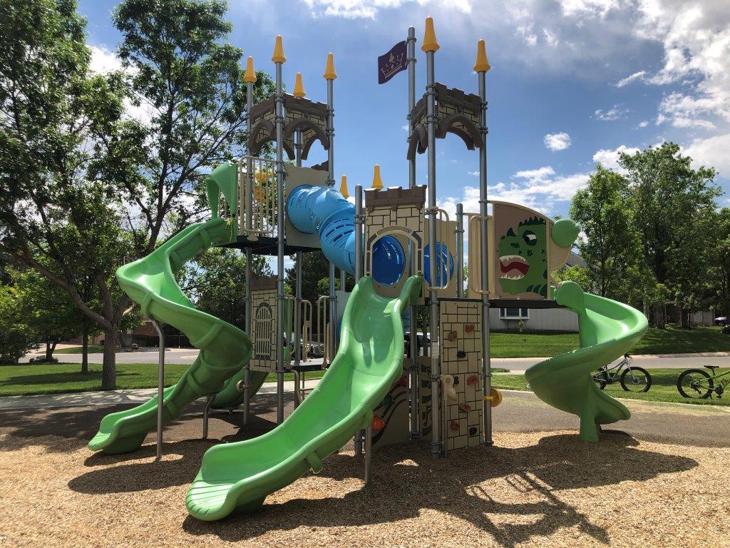 Horizontal View of Chaucer Park in Littleton CO best themed playgrounds in colorado