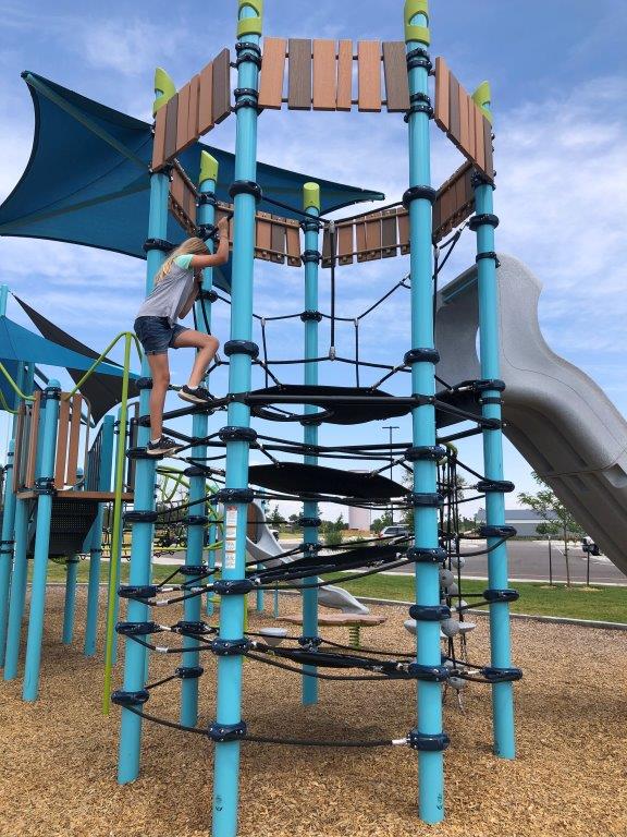 Amazing climbing structure at Riverwalk playground in Thornton CO