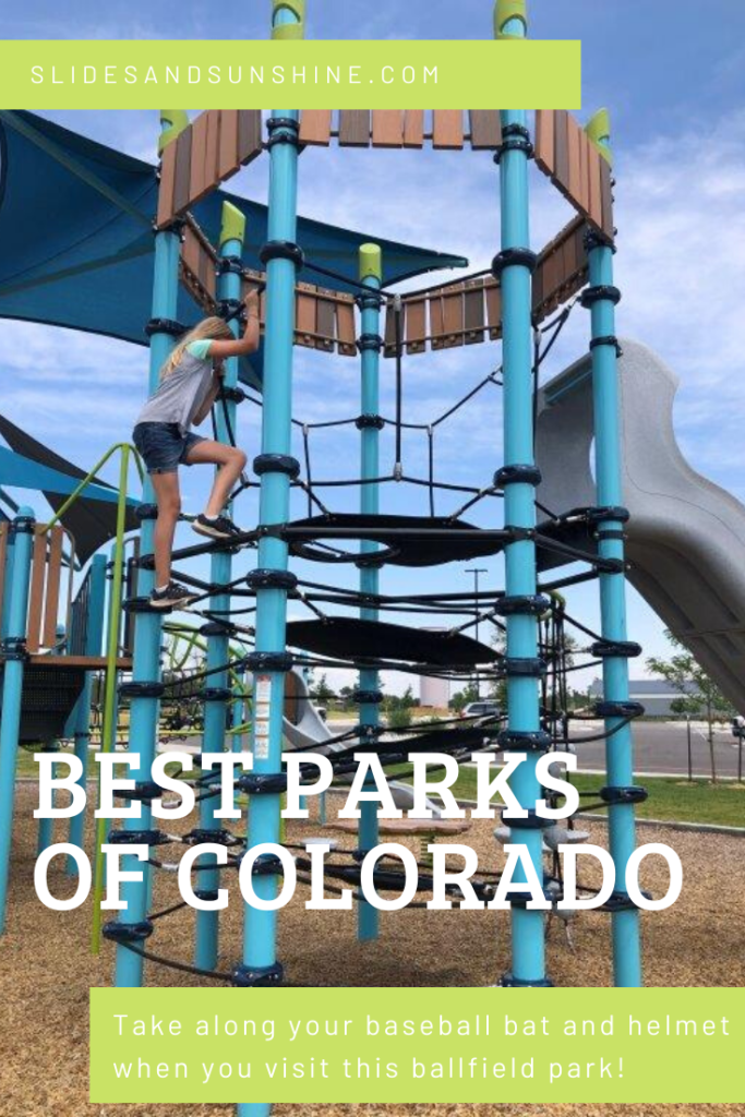 Image for Pinterest highlighting best parks of Colorado Riverwalk Playground in Thornton