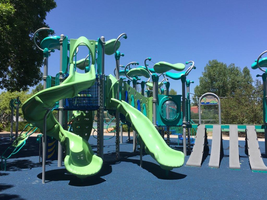 Meadowlake Park in Arvada pond themed playground