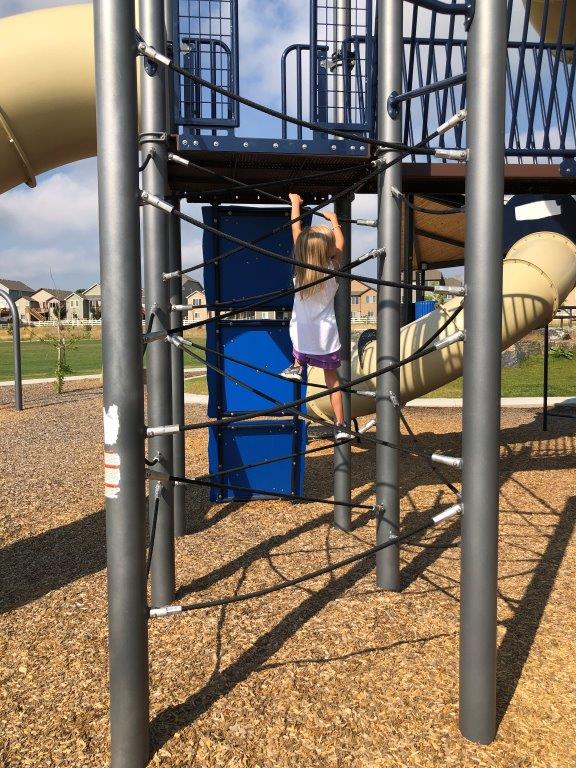 Ropes to climb on playground