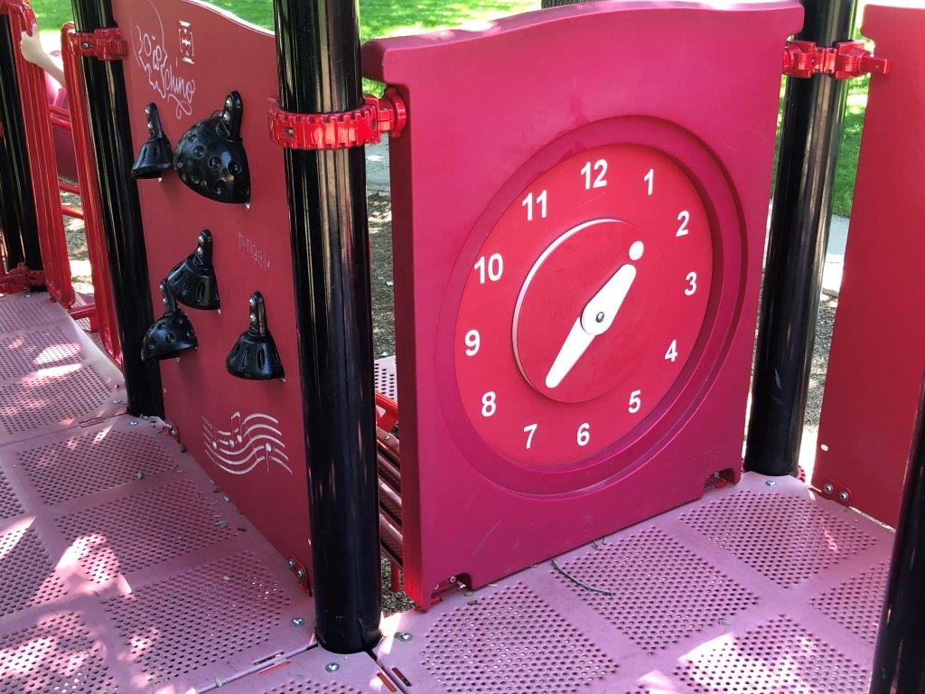 Play features clock and bells at Longmont train park