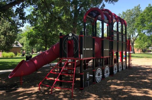 longmont train park horizontal picture of play structure