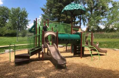 New playground equipment at Keith Helart park in louisville