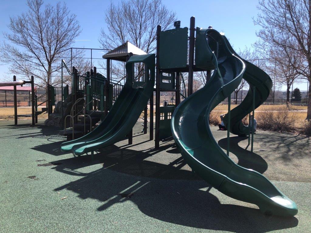 Large play structure at Westfield Village Park in Westminster