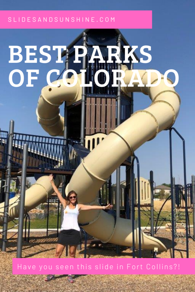 Pinterest image showing Best Parks of Colorado highlighting Crescent Park in Fort Collins
