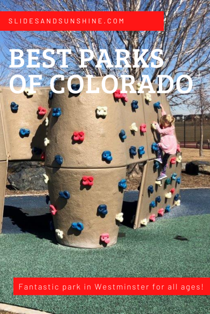 Image made for Pinterest entitled Best Parks of Colorado Westminster Westfield Park