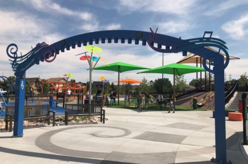 Red-tailed Hawk park inclusive playground in Aurora entrance