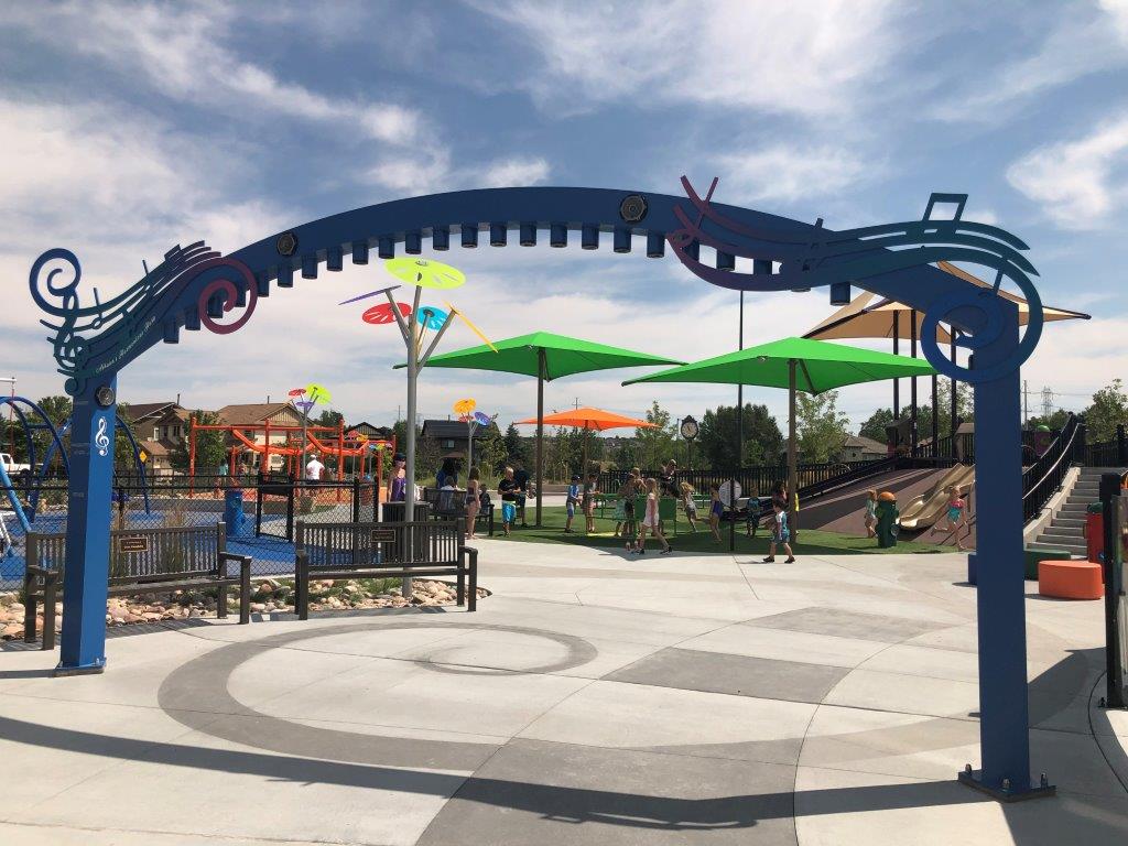 Red-tailed Hawk park inclusive playground in Aurora entrance