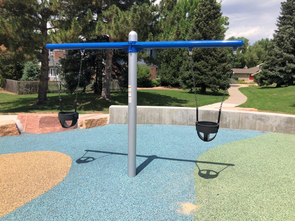 Baby swings at Boulder park