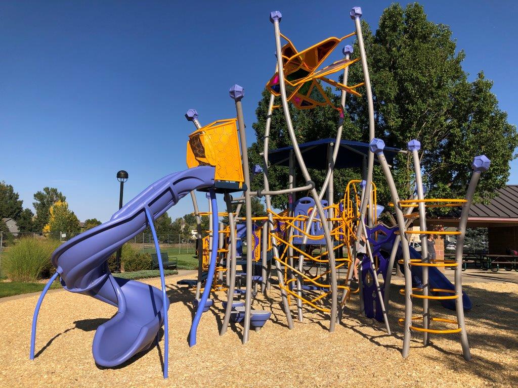 Play structure at Erie Crescent Park