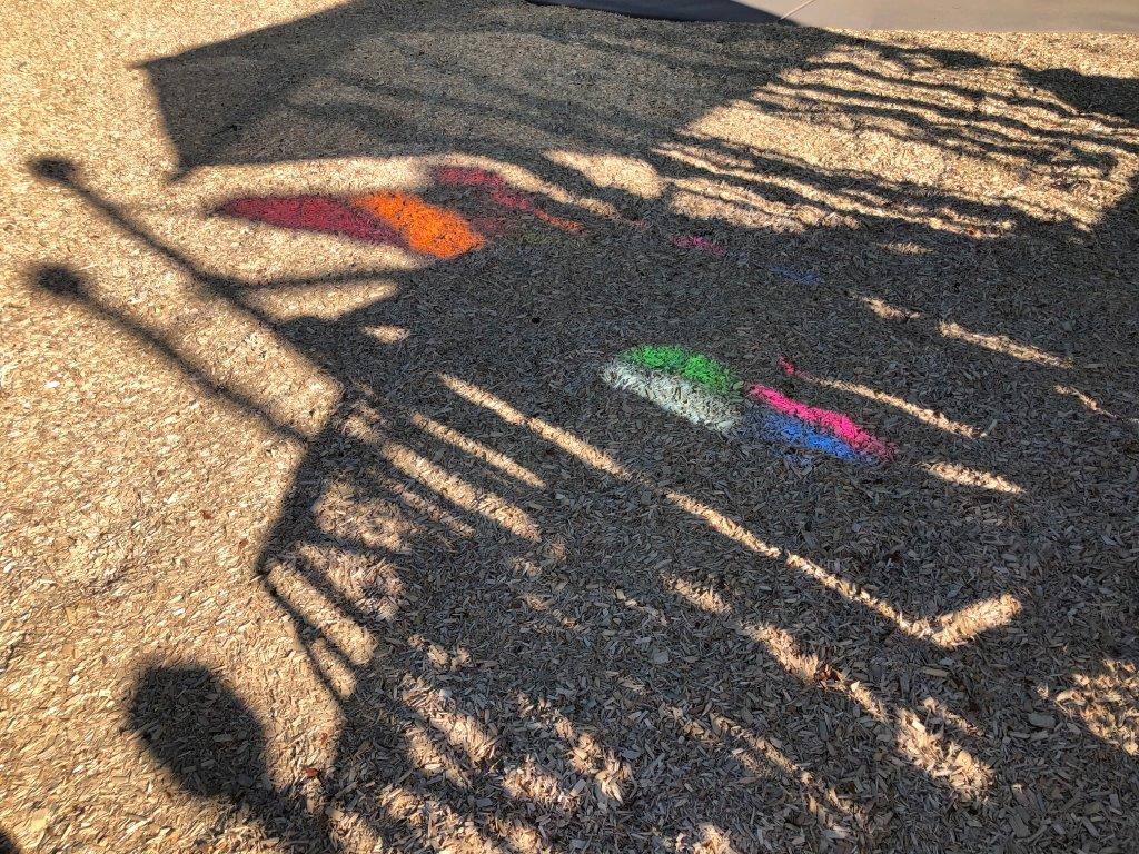 Erie Colorado park playground rainbows in the shade from GameTime shadow panel