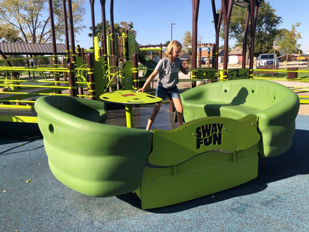 Sway boat at playground