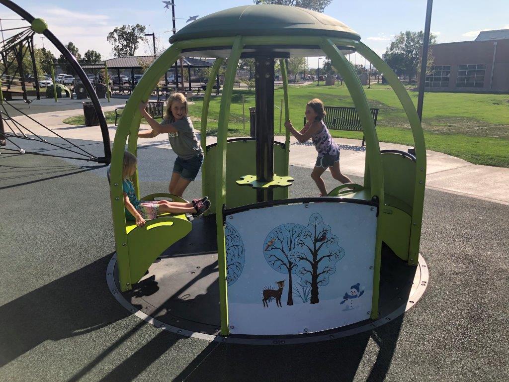 We Go Round at inclusive playground in Commerce City CO
