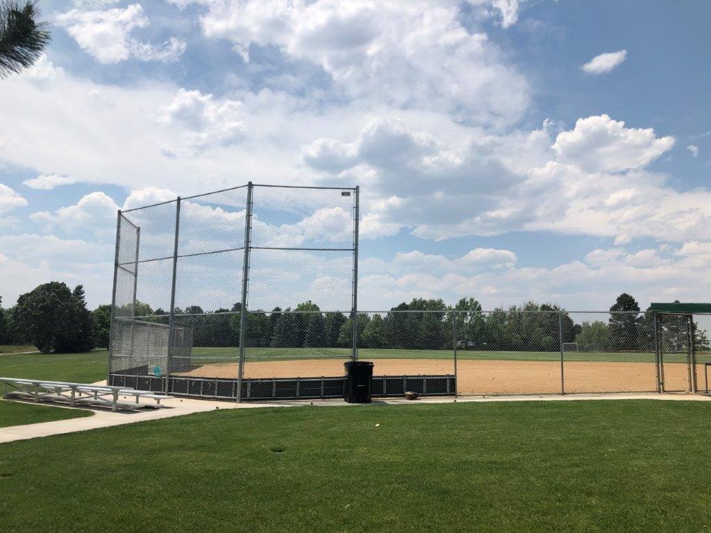 Baseball field at Writer's Vista Park in Littleton Colorado