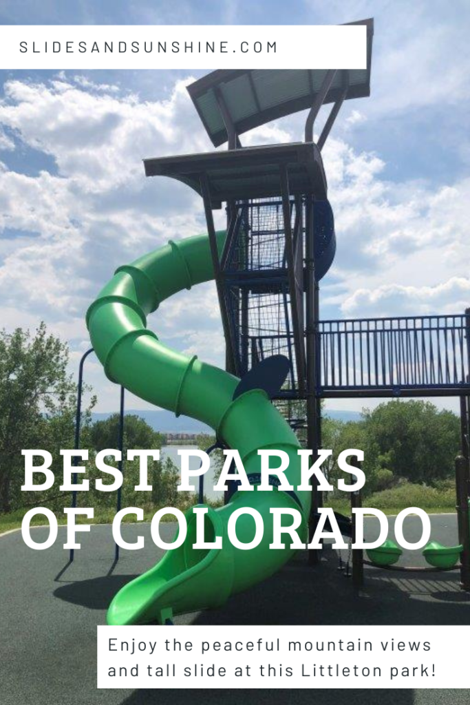 Image made for Pinterest showing the Best Parks of Colorado specifically Writers Vista Park in Littleton