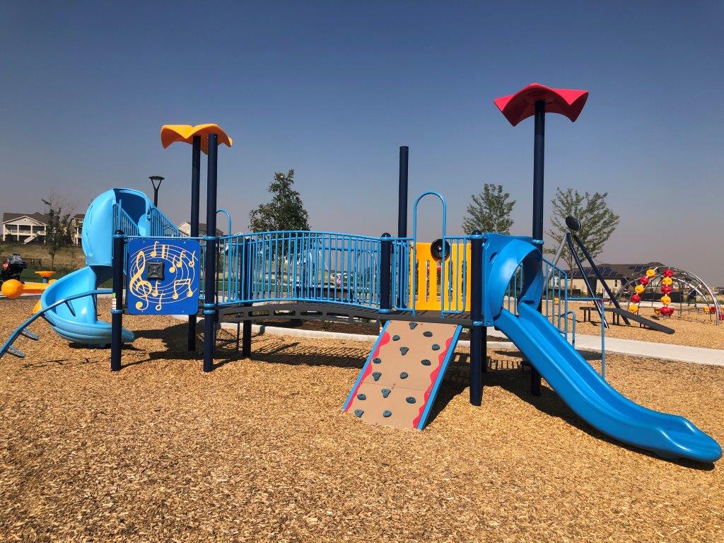 Toddler play area at Parrish Park, the best park in Castle Rock