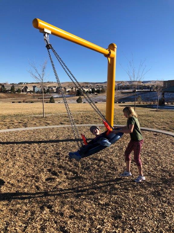 Disc swing at best park in Superior Colorado