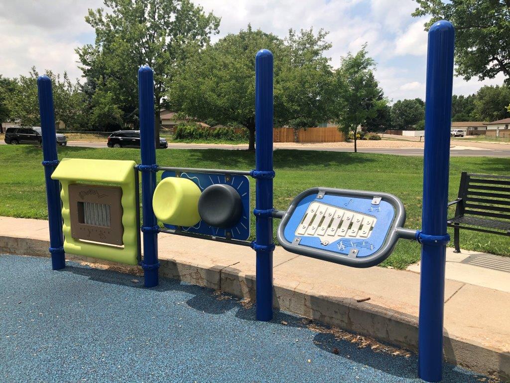 Musical features at Westmoor Park playground