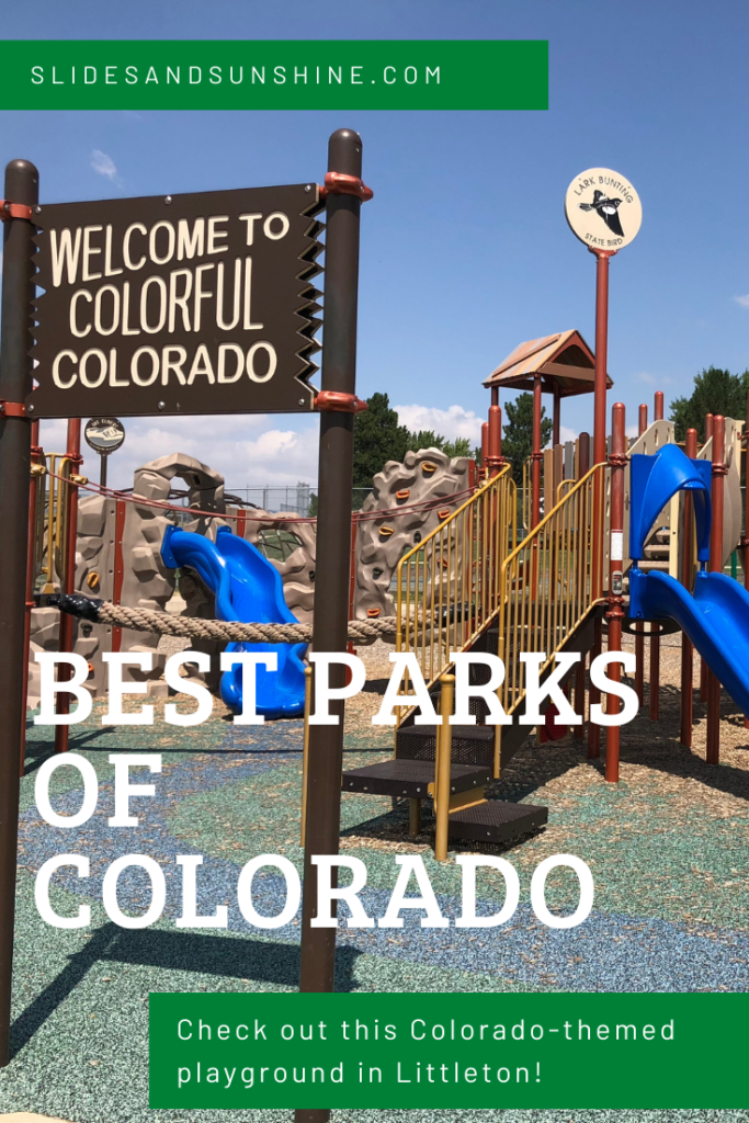 Image made for Pinterest showing the best parks of Colorado featuring Lilley Gulch Park in Littleton Colorado