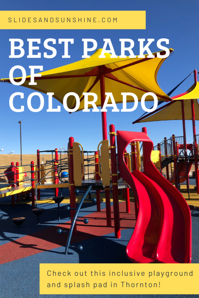 Image made for Pinterest sharing Best Parks of Colorado. This picture features Carpenter Park in Thornton.