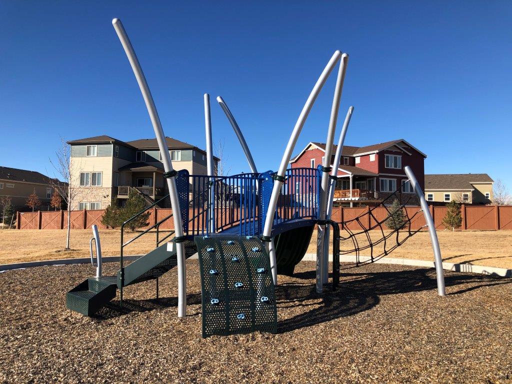 Playground next to fitness park in Broomfield Colorado