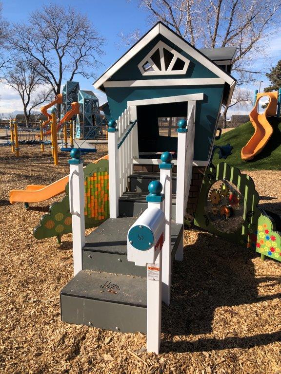 Playhouse at Swansea Park one of the best Denver playgrounds