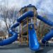 Arapaho Park in Centennial Colorado with giant slides and playground