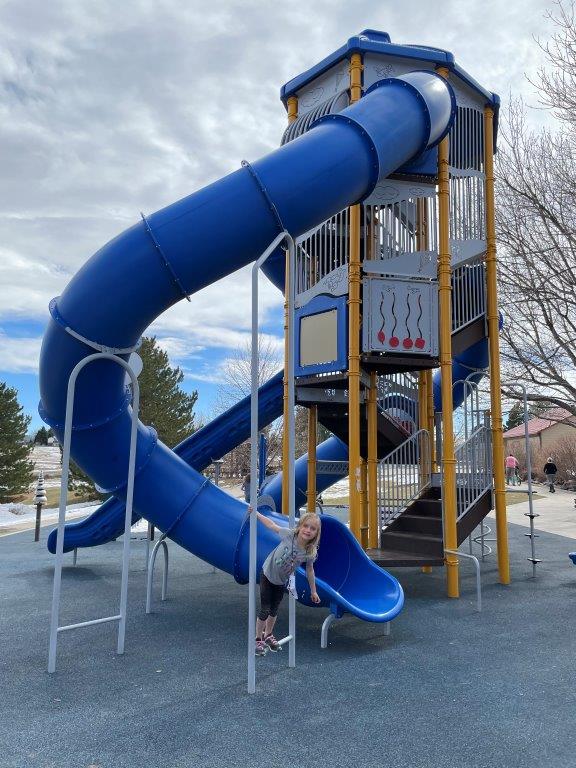 Giant slide structure at Arapaho Park in Centennial
