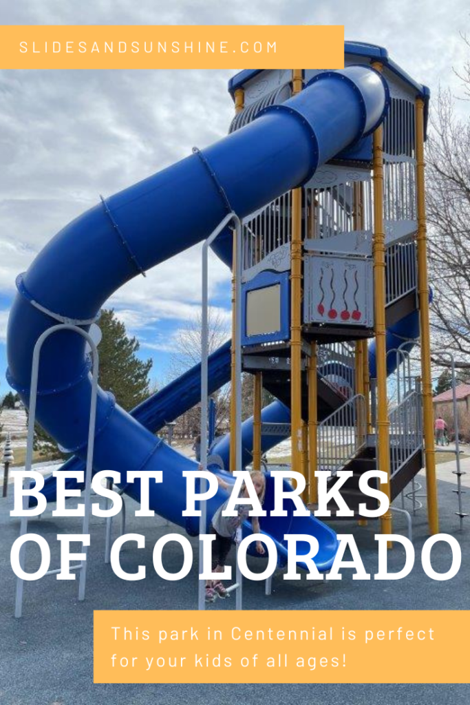 Image made for Pinterest highlighting the best parks in Colorado. This time featuring Arapaho Park in Centennial Colorado.