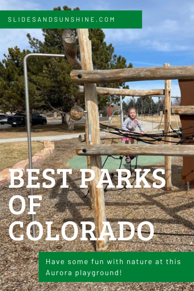 Image made for Pinterest highlighting the best parks in Colorado, this one featuring Nome Park in Aurora 