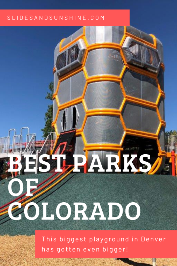 Image made for Pinterest showing the Best Parks of Colorado, highlighting Paco Sanchez Park