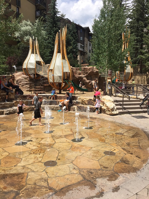 Vail - splash pads in Colorado