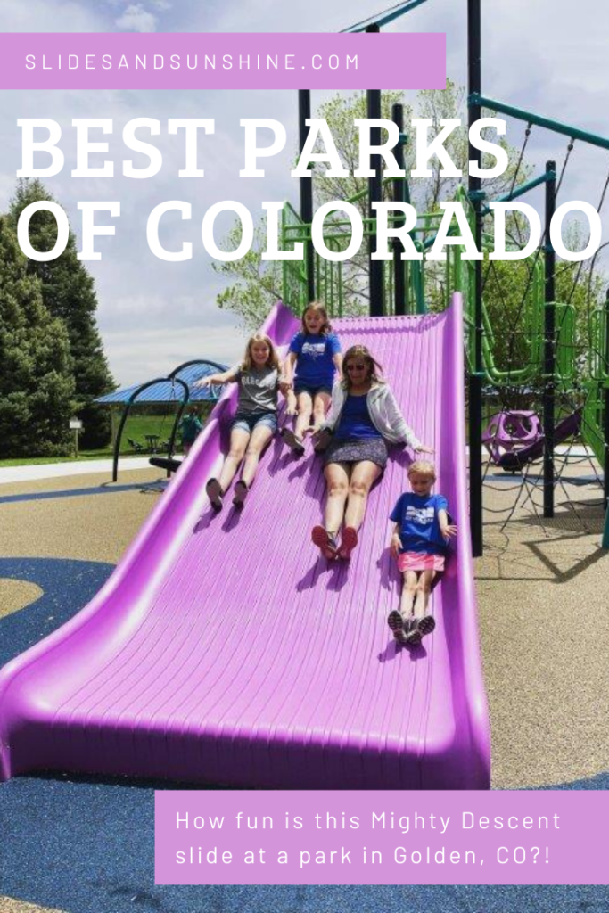 Image made for Pinterest showing the best park in Colorado, this time focusing on Fairmount Park in Golden.