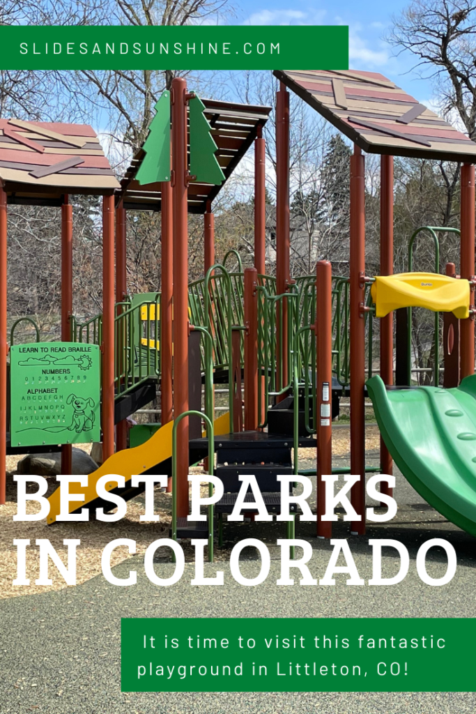 Image made for Pinterest showing the best playgrounds in Colorado
