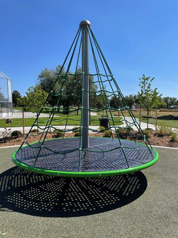 Cone shaped spinner at Secrest Park in Arvada