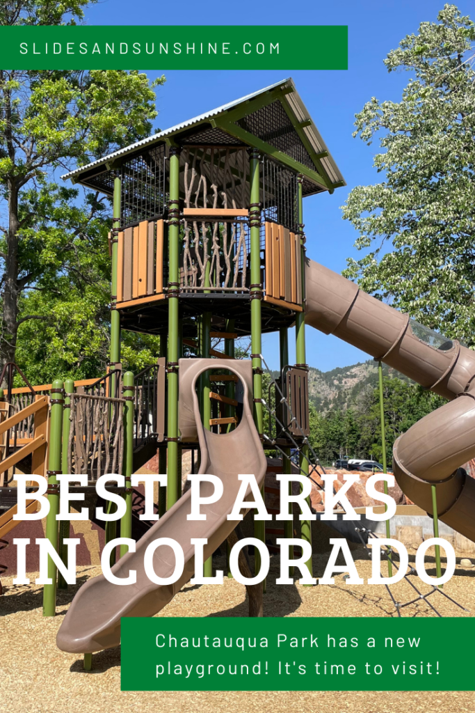 Image made for Pinterest "Best Parks in Colorado" highlighting Chautauqua Park in Boulder