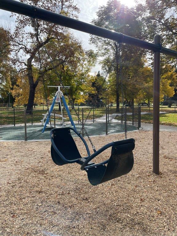 Friendship swing from Rocky Mountain Recreation and Landscape Structures at City Park Denver Colorado