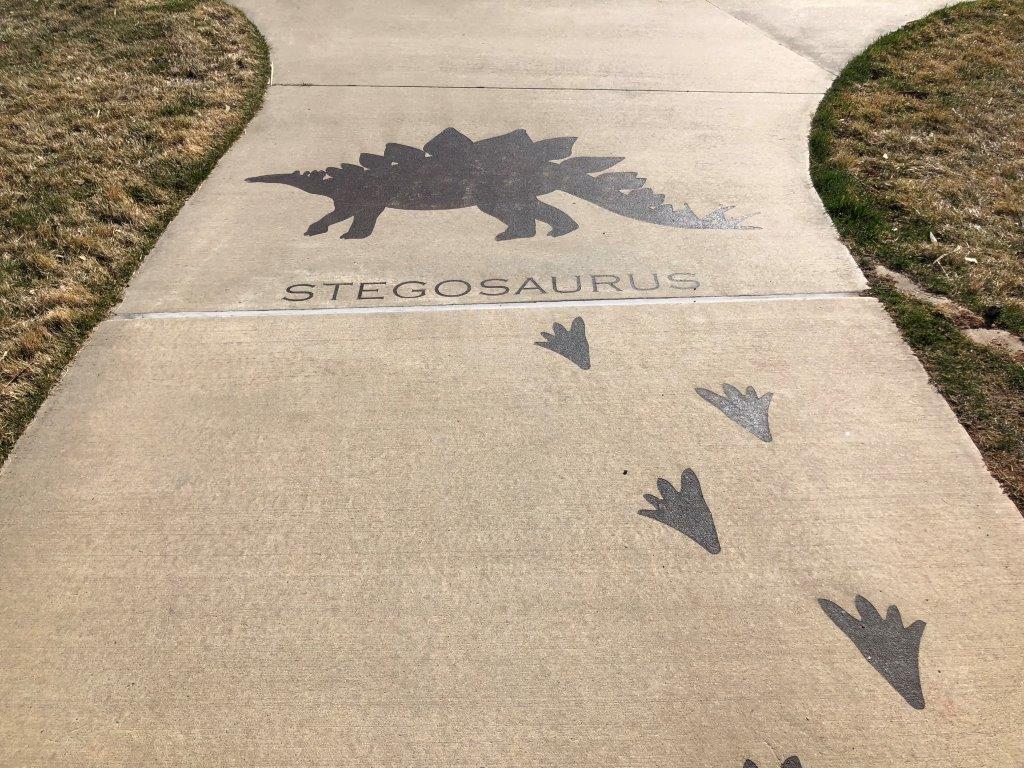 Dinosaur footprints at Dakota Ridge Park Boulder Colorado
