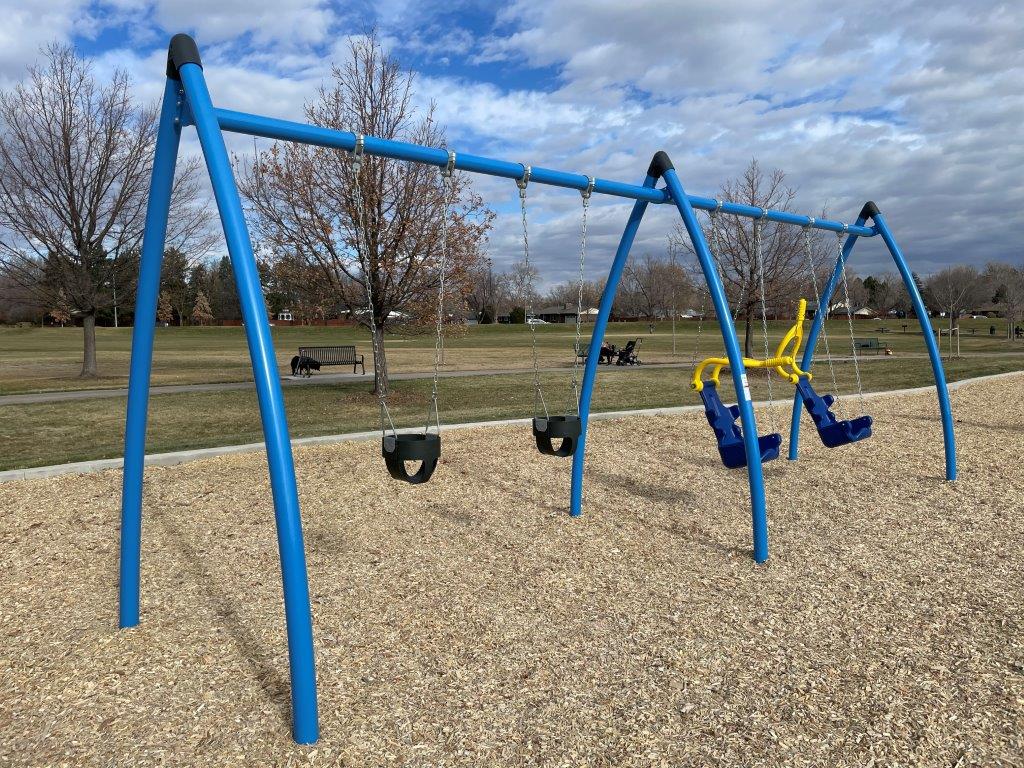 Baby swings at Denver Bible Park
