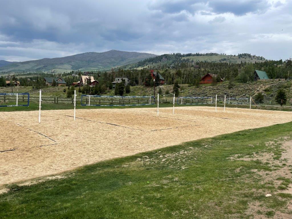Sand volleyball courts at Rainbow Park in Silverthorne, Colorado