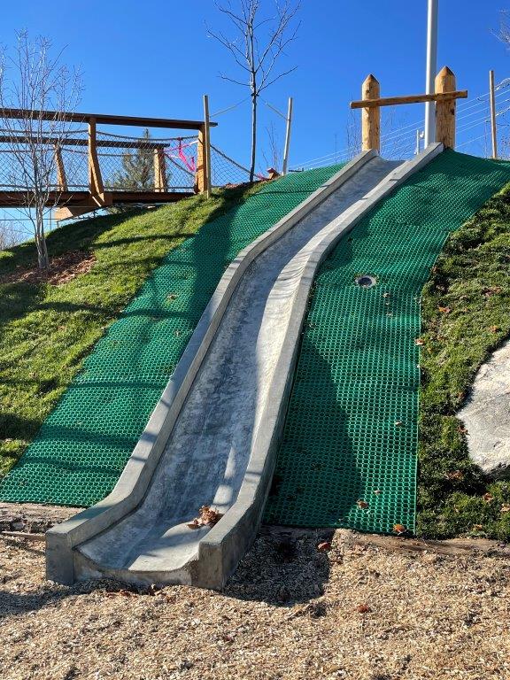 steep concrete slide