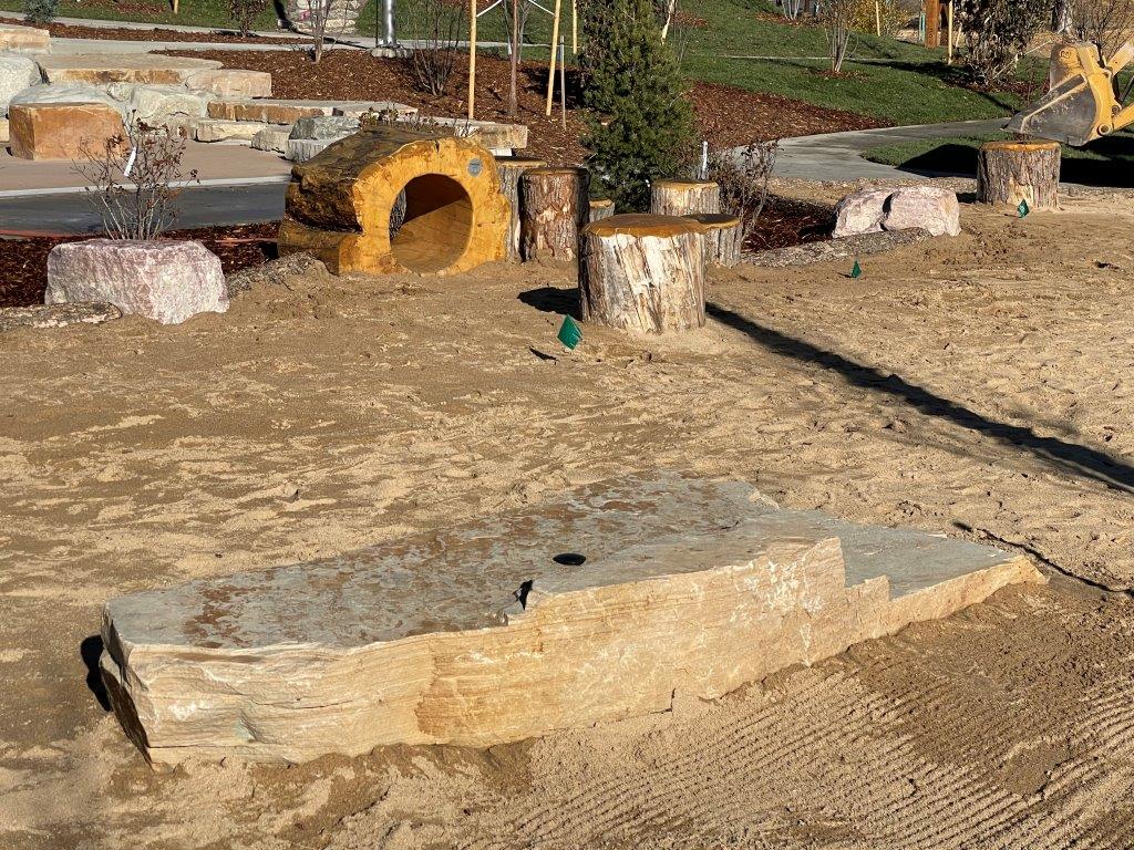 Sand play area at new Westminster playground