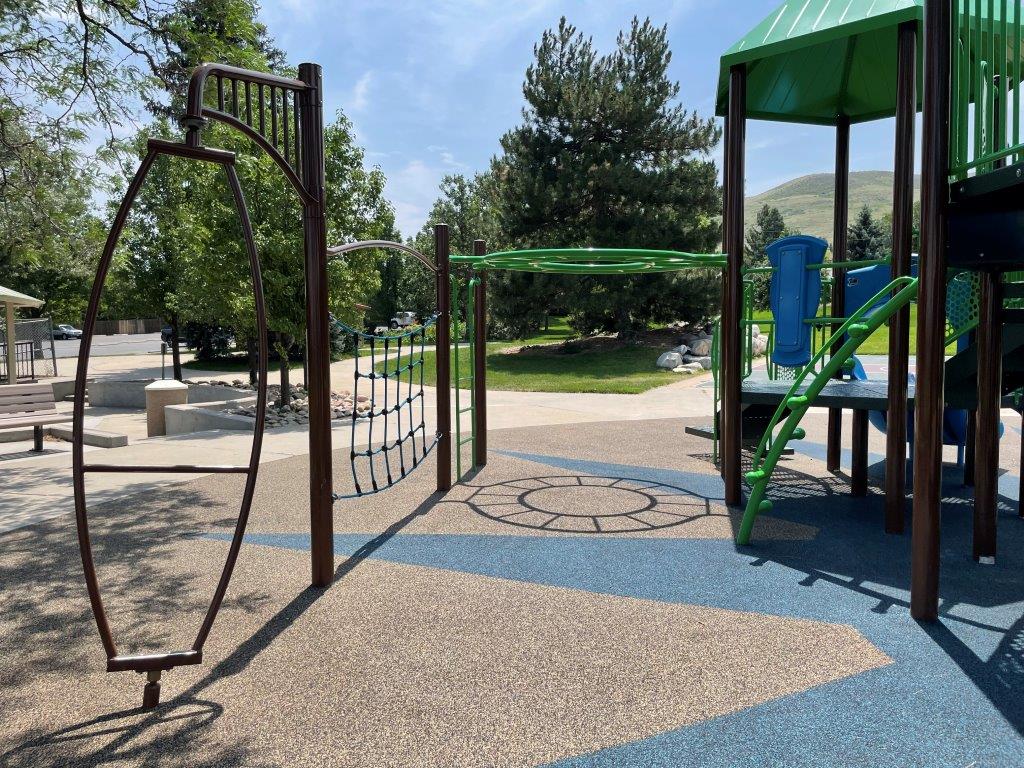 Extra features at Golden Heights playground in Golden Colorado
