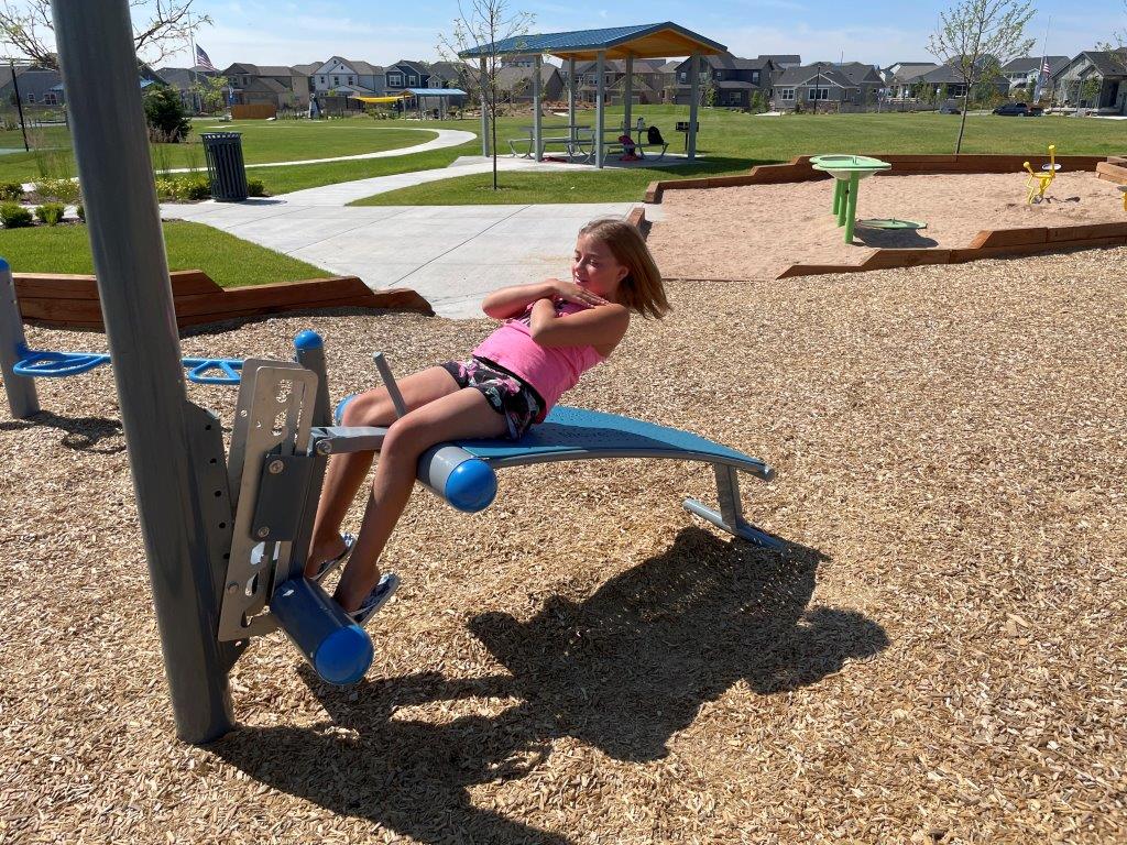 Fitness zone at playground